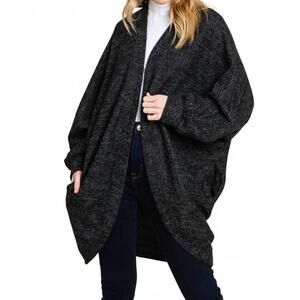 NEW EMERALD COLLECTION cocoon cardigan in black